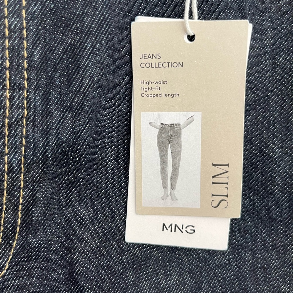 NWT Mango Claudia Slim-Fit Cropped Jeans - Picture 7 of 9